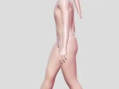 Walking woman statue 3D print model