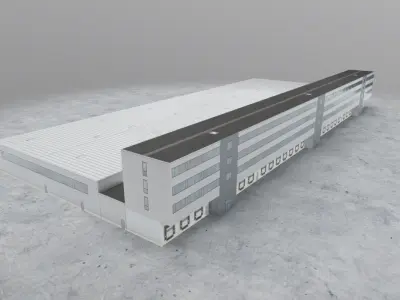 EDDB Technical Building 3 Low-poly 3D model