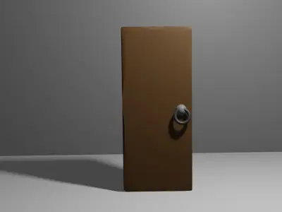 Medieval door Free low-poly 3D model