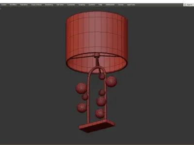 Gold Mid Modern Metal Table Lamp Liang and Eimil Etienne Low-poly 3D model