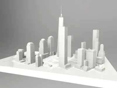 One World Trade Center New York City 3D model
