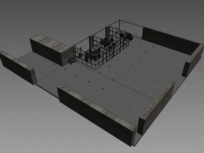 office interior partition pr2-922 a04 3D model
