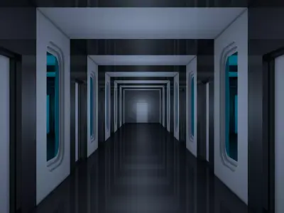 Sci Fi Interior 3D model 34
