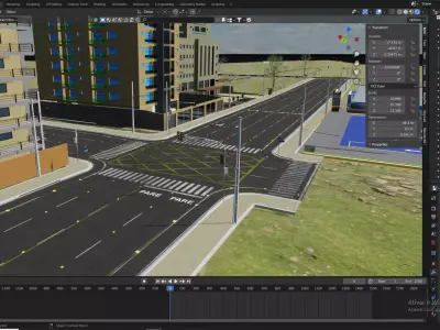 CRUZAENTOS E BASE PARA AVENIDA 3D model