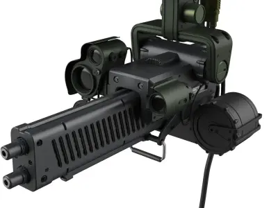 Sci-Fi Security wepon - Turret  3D model