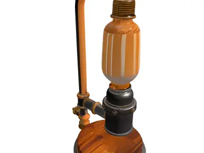 Industrial Edison Table Lamp Low-poly 3D model