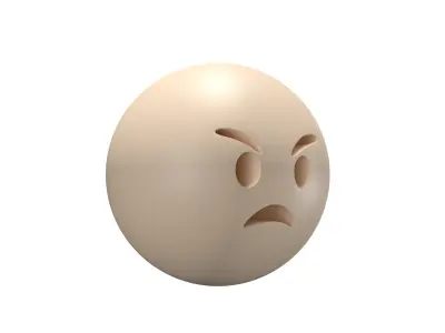 Angry Face V1 Pack Vol 1 Low-poly 3D model