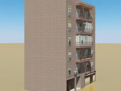 Photorealistic Low Poly Building Low-poly 3D model