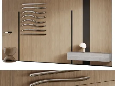 Headboard set 3D model