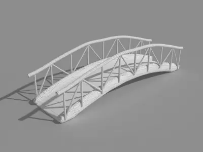 Log Bridge 3D model
