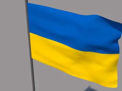 Flag of 40 different countries Low-poly 3D model