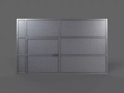 PBR Door Prison Cell 4 Low-poly 3D model