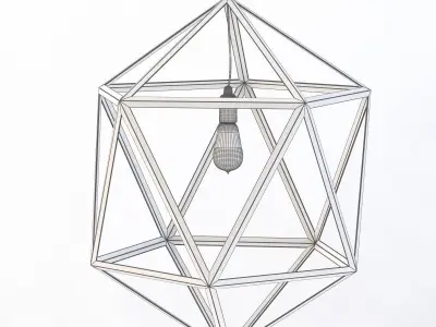 Steel Polyhedron Pendant 3D model