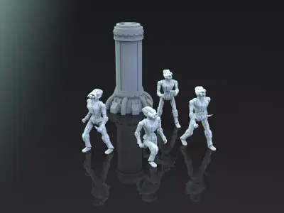 Old Medical Droids with Bactatank 3D print model