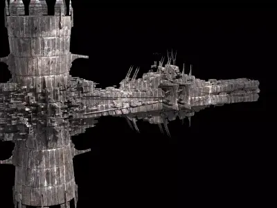 Thors Hammer Advanced Ancient Ship 3D model