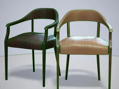 Chair ar vr optimized Low-poly 3D model