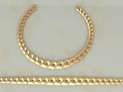 Chain Necklace lightweigt 3D print model