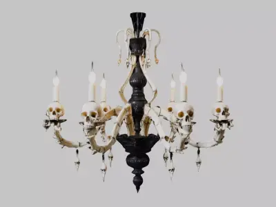 Elegant Chandelier with Intricate Details 3D Model Low-poly 3D model