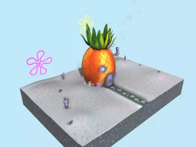 sponge bob house 3D model
