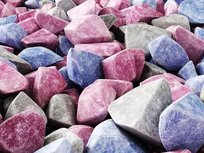 Stone river decorative 3D model