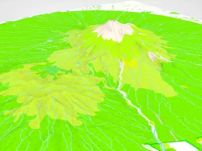 Mountain landscape Taranaki Maunga New Zealand 3D model