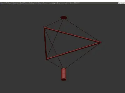 ED037 BRASS CHANDELIER Low-poly 3D model