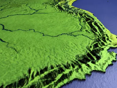 South America 3D model