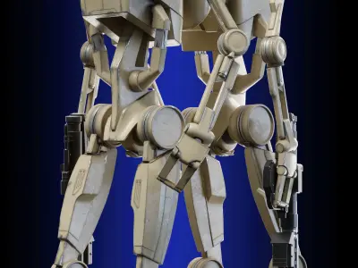 B1 Battle Droid Low-poly 3D model