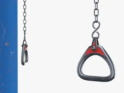 Pole rope swing 3D model