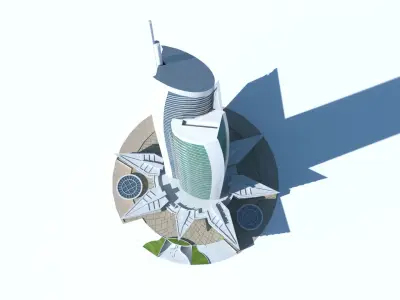 Almas tower - Dubai 3D model