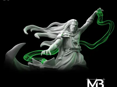 Zindam the Sorcerer 3D print model