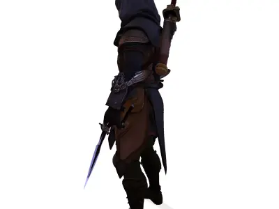 Hooded Rogue Assassin for 3D Print 3D print model