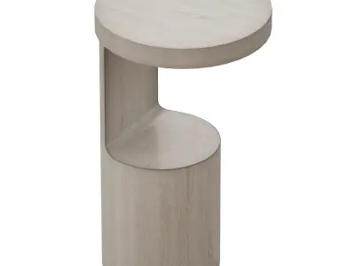 Hout End Table Crate and Barrel 3D model