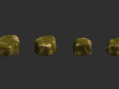 Cave Platform 3 - Moss 3 Low-poly 3D model