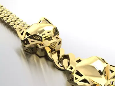 Light Weight Panter Bracelet 8 gr 3D print model