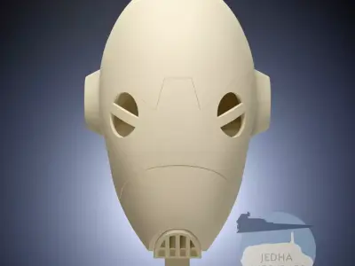 Star Wars Commando Droid Head Bust 3D Print Files 3D model