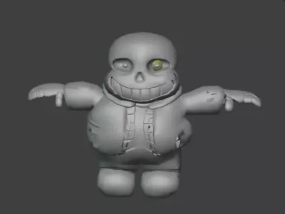 morbidly obese sans undertale 3D model