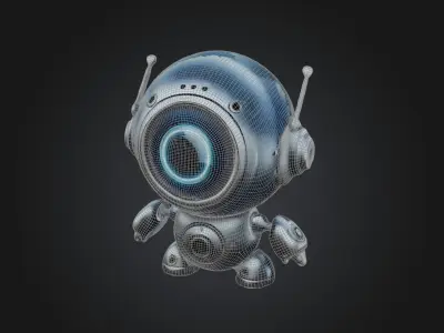 Cyclops Robo Cyborg  Low-poly 3D model