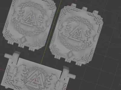 Space Vikings Groundpounder doors Valknut 3D print model
