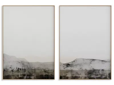 Abstract Painting Frame set 3D model 623