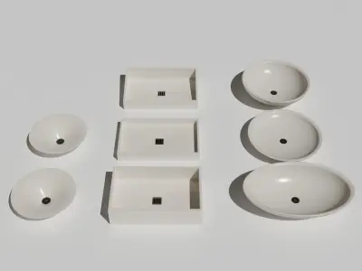 Bathroom Accessories Collection  Low-poly 3D model