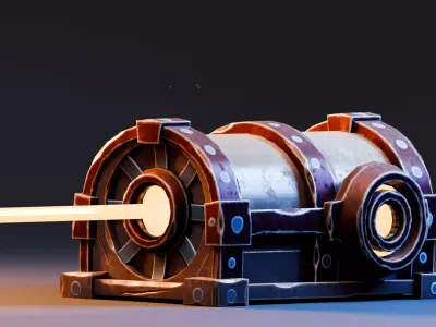 Interactive Object - Laser Barrier Low-poly 3D model