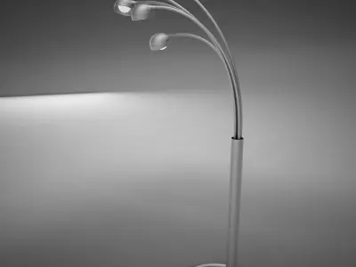 lamp07 floor lamp with four lights 3D model