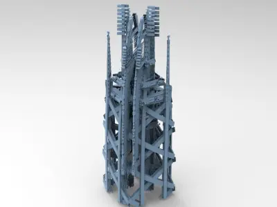 Planet side corporation delta plaza Tower  3D model