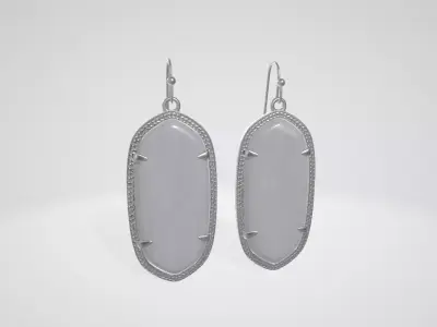 Kendra Scott Elle Slate Iridescent Earrings Low-poly 3D model