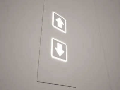 Elevator pair of doors Free 3D model