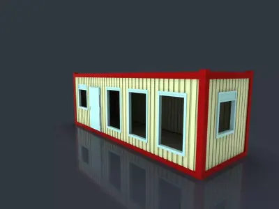 construction container houses 3D print model