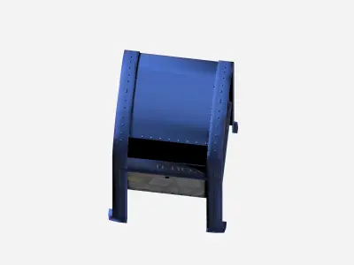 Outdoor street mailbox type garbage dust bin Low-poly 3D model