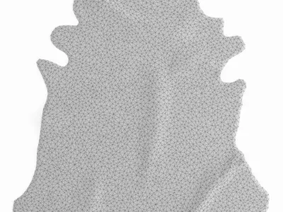 Natural Animal Cowhide Rug 3D model