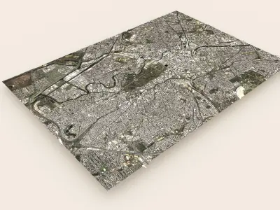 Cityscape Berlin Germany Fragment of the city 3D model